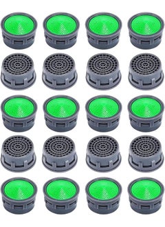 Buy 20 Pcs Water Tap Aerators Insert Replacement Parts Water Saving Flow Restrictor Faucet Aerators for Bathroom or Kitchen in UAE