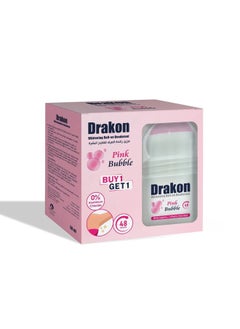 Buy Drakon Whitening Roll-on Deodorant Pink Bubble 50ML 1+1 in Egypt