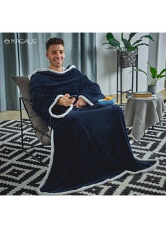 Buy Calenta Blanket With Sleeves -Nevy Blue in Egypt