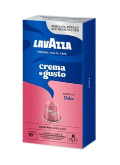 Buy Crema e Gusto Dolce Coffee, with Hazelnut and Cocoa Notes, 10 Capsules in UAE