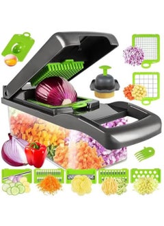 Buy 15 In 1 Interchangeable Blades Vegetable Chopper Slicer Multicolour in Saudi Arabia