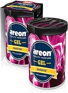 اشتري Areon gel freshener -gel scent phrase in a metal box in the form of a sweater - produced by the Bulgarian company Areon - with the smell of passion في مصر