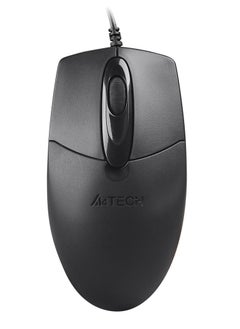 اشتري A4TECH OPTICAL WIRED MOUSE WITH SILENT CLICK OP720S, BLACK في الامارات