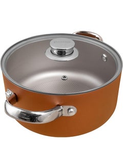 Buy Ultra 24Cm 5.2L 5.5Qt Casserole With Glass Lid And Pan Holder in Saudi Arabia