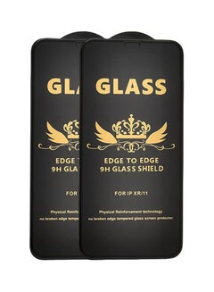 Buy G-Power 9H Tempered Glass Screen Protector Premium With Anti Scratch Layer And High Transparency For Iphone 11 Set Of 2 Pack 6.1" - Black in Egypt
