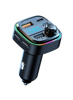 اشتري Bluetooth 5.0 FM Transmitter,5V 3.1A Fast Charger Bluetooth Car Adapter,Music/Car FM Bluetooth Adapter في الامارات