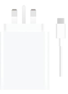 Buy 67W Fast Charging Power Adapter for Xiaomi Mi 12/13T, Mi 9T Pro, Poco, Black Shark 5, Mi 13/12T/11T/10T Pro, Note 11 Pro 5G & More (White) in UAE