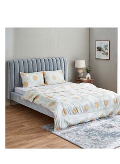 Buy Atlanta Kiara 3-Piece King Printed Microfiber Comforter Set 240 x 220 cm in UAE