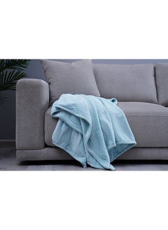 Buy Coral Fleece Blanket 120X170Cm Blue Haze in UAE