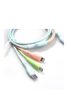 اشتري Charger Cables Care and Smile 1.3M Color Customization Fast Charge 3 In 1 Micro Type C  Usb Data Cable في الامارات