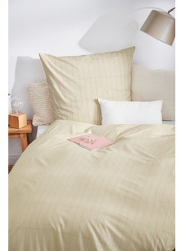 اشتري Premium Cotton Duvet Set 135 x 200 cm, Cream في الامارات