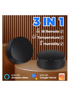 اشتري UanTii Tuya WiFi جهاز تحكم عن بعد عالمي بالأشعة تحت الحمراء مع مستشعر درجة الحرارة والرطوبة 3 في 1 جهاز تحكم منزلي ذكي بالأشعة تحت الحمراء لـ Alexa Google في الامارات