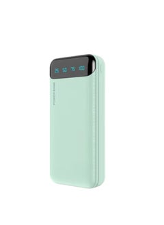 Buy X12 High-Capacity Power Bank 10000mAh LED Portable Charger for Samsung, Xiaomi Mi Mobile - External Battery, Fast Charging, Dual USB Output Green in UAE