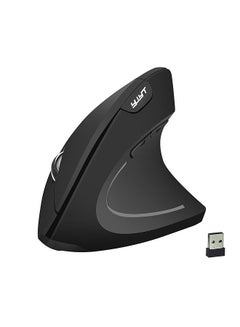 Buy 2.4G Wireless Vertical Mouse Ergonomic Vertical Mouse Upright Mouse Optical Mouse 3 Adjustable DPI Levels/ Plug&Play Black in Saudi Arabia