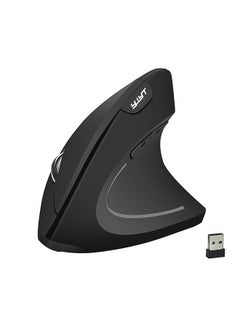 اشتري 2.4G Wireless Vertical Mouse Ergonomic Vertical Mouse Upright Mouse Optical Mouse 3 Adjustable DPI Levels/ Plug&Play Black في السعودية