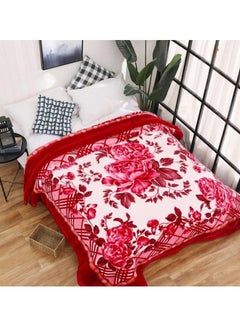 اشتري Rahalife Blanket 160x220cm 1.7kg Bed Blanket for All Season, Ultrasoft & Cozy Single Ply Blanket Winter Blanket -Assorted في الامارات