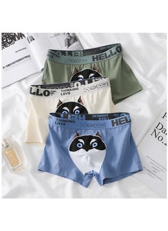 اشتري Boxed Men's Printed Breathable Four Corner Underwear Of 3 Pieces في الامارات