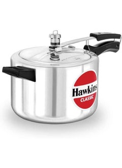 Buy 5Liters Hawkins Classic Aluminium Pressure Cooker Diswaher Safe & Locking Lid Silver 5 liter Silver in Saudi Arabia