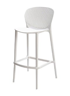 Buy Pongo Elegant Design Stylish Polypropylene Bar Chair White 104 x 53 x 53 cm 303-APP #01 WHITE in Saudi Arabia