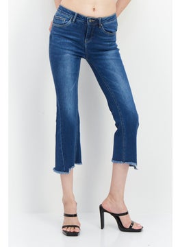 اشتري Women Denim Fit Washed Stretchable Jeans, Blue في الامارات