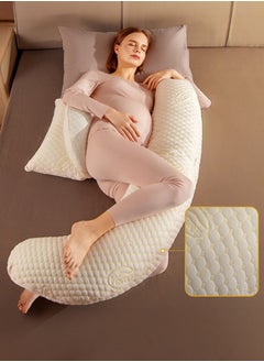 Buy U-Shaped Full Body Maternity Pillow with Detachable & Adjustable Cover - Perfect Pregnancy Support Pillow in Saudi Arabia