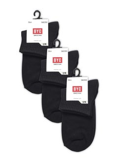 Buy MEN'S ANKLE LENGTH SOCKS - BLACK (PACK OF 3) in UAE