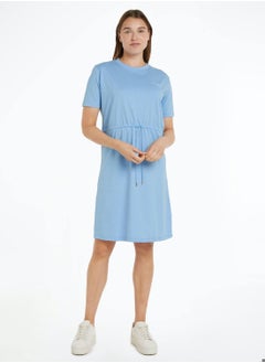 Buy Women's 1985 Collection T-Shirt Mini Dress -  Pure organic cotton, Blue in UAE