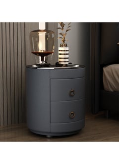 Buy Luxurious Nightstand Bedside Round Table with Smart Wireless Charging in UAE