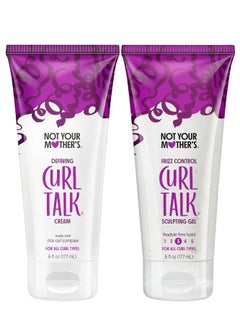 Buy Not Your Mother's curl talk frizz control sculpting gel and defining cream 2 pack 6 fl oz formulated with rice curl complex for all curly hair types in UAE