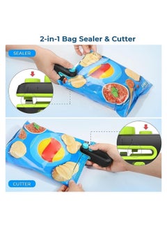 Buy Mini Bag Sealer,2 in 1 Rechargeable Sealer,Heat Sealer For Snacks,Portable Resealer Machine for Plastic Bags Food Storage Chip Cookies Snacks Fresh in Saudi Arabia