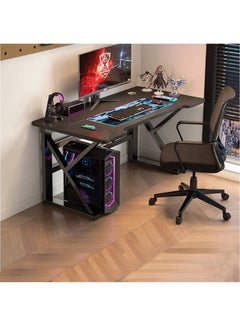 Buy Computer Desk Simple Gaming Desk for Bedroom Home Study Writing Desk Student Desk (100x60x74) Black in Saudi Arabia