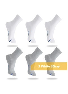 Buy 6 Pairs Of Boxed Men's Casual Breathable Business Style Mid Length Socks in UAE