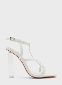 Buy Strappy Clear Heel Sandal in Saudi Arabia