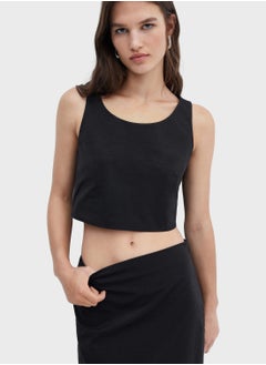 Buy Scoop Neck Crop Top in UAE