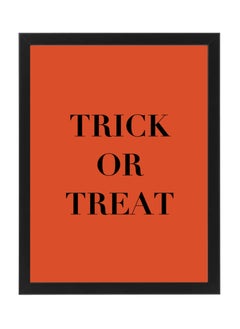 Buy Halloween Trick or Treat Framed Poster 30x40cm - Spooky Halloween Wall Art Decor for Kids' Rooms, Home, Nursery, or Party -  Halloween Decoration Gift in UAE