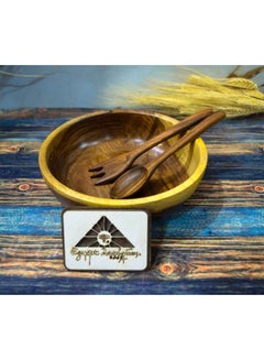 Buy Wooden plate, spoon, and fork from Egypt Antiques, completely hygienic, handmade in Egypt