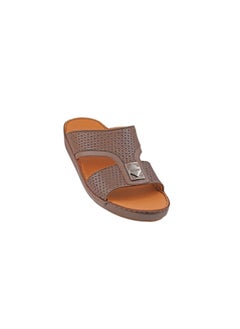 Buy 008-2879 Barjeel Uno Mens Arabic Sandals 001928 Print Brown in UAE