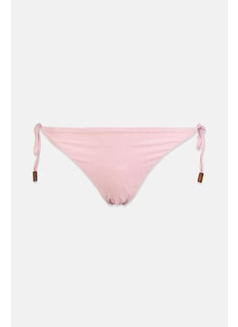 اشتري Women Textured Tie Closure Bikini Bottom, Quartz Rose في السعودية