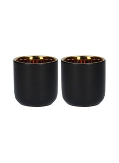 Buy La Cafetiere Edited Insulated Black & Gold Mugs Set of 2 Small in UAE