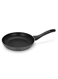 Buy Auroware Long lasting Non Stick 28 Cm Round Fry Pan Black Aluminum Durable Three Layer Coating  Induction Cook Bottom Strong Handle in UAE