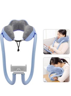 Buy Soft Neck Pillow With Mobile Phone Holder Lazy Gooseneck Phone Pillow Holder For Smart Phones And Tablets Up to 10inch in UAE