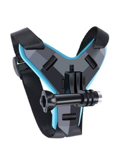 اشتري Helmet Mount for GoPro, Motor Bike Cycle Helmet Chin Mount Strap Stand Action Camera Accessories Compatible with GoPro Hero 11 10 9 8 7 6 5 4 3 في السعودية