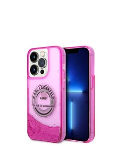 اشتري Karl Lagerfeld Liquid Glitter RSG Hard Case for iPhone 14 Pro Max (6.7") - Pink في الامارات