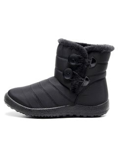 اشتري Ankle Boots Thermal Waterproof Cotton Boots Black في الامارات