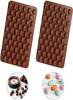 Buy ITME 2Pcs Silicone Chocolate Mold Non Stick Reusable Mini Silicone Coffee Beans Chocolate Mold Candy Mold for Chocolate Candy Cake Biscuit Decoration in Egypt