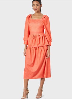 Buy Square Neck Knitted Dress in Saudi Arabia