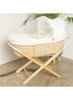 Buy Moses basket with foldable wooden stand in UAE