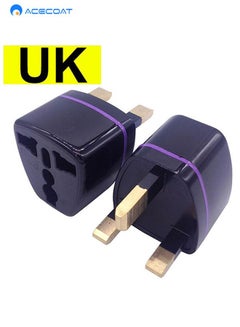 Buy 1 Pack UK Plug Adapter, 2 Pin European/US to 3 Pin UK Plug Adaptor For Shaver/Toothbrush/laptop, EU to UK Plug Adapter,USA to UK Plug Adapter in Saudi Arabia