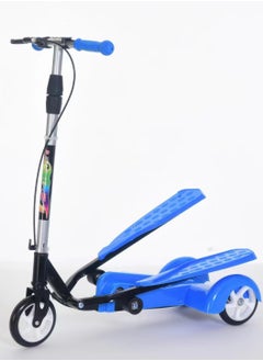 Buy Smart Dual-Pedal 3 Wheel Scooter for Kids Toys Blue in Saudi Arabia