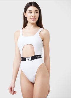 Buy Cut Out Logo Swimsuit in Saudi Arabia